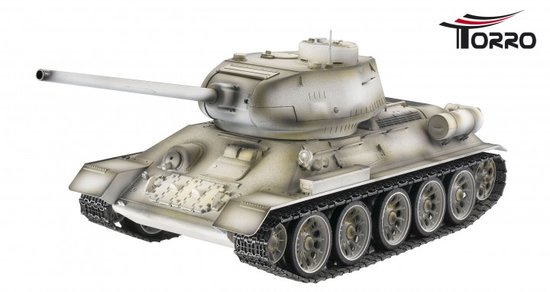 RC Tank T34/85  2.4 GHz Profi-Metall IR,  snow 